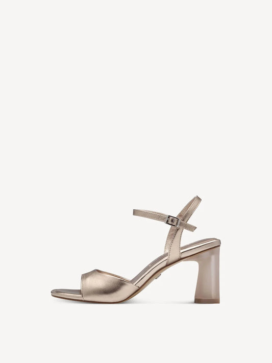 Tamaris Strappy Heels in Rose Metallic
