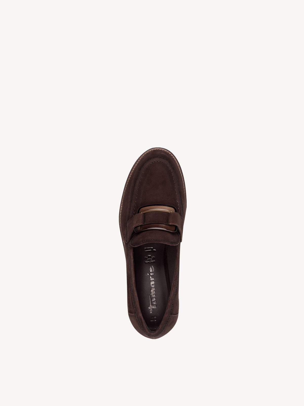 Tamaris Leather Slippers in Mocca
