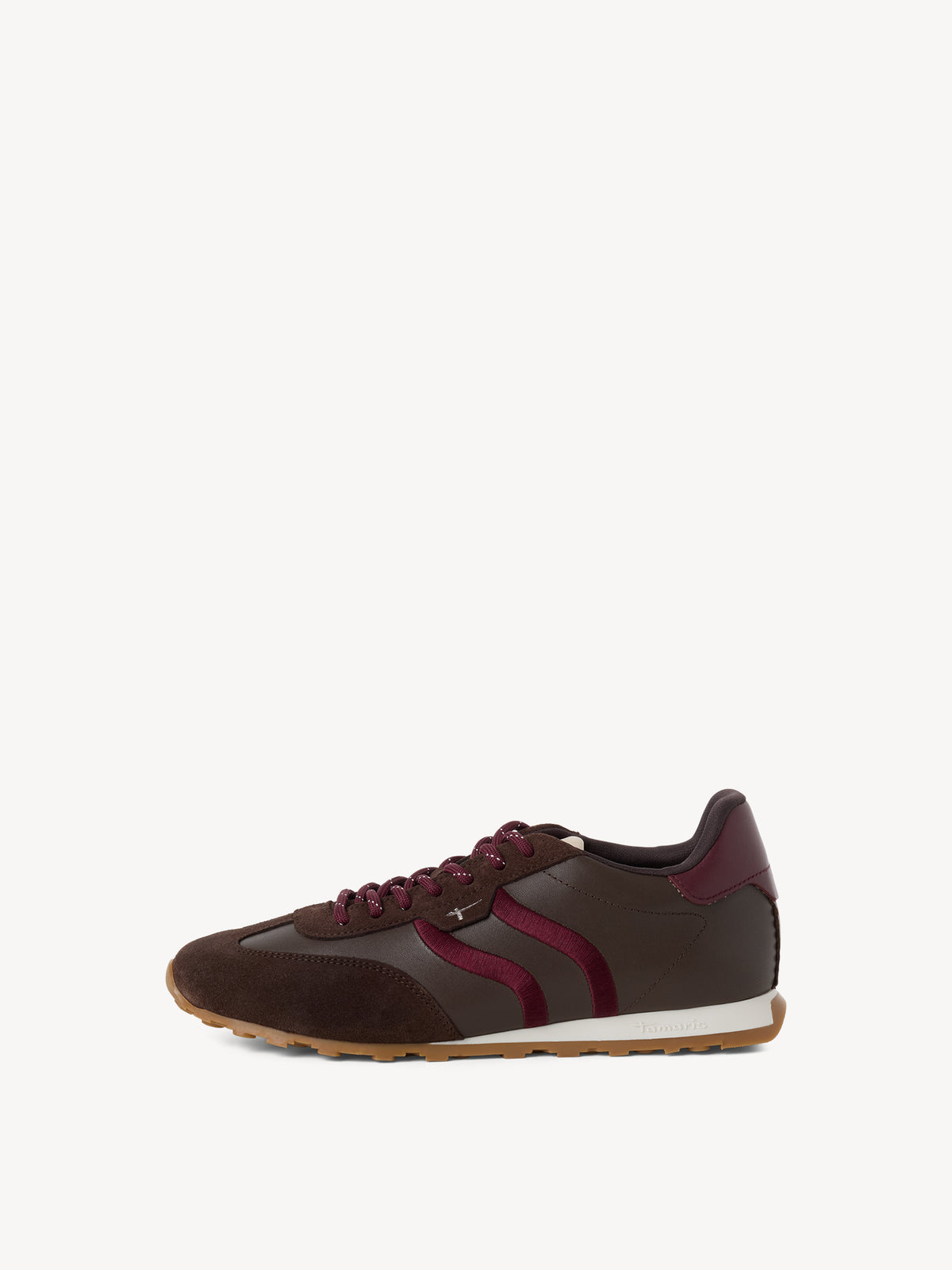 Tamaris Leather Trainers in Mocca