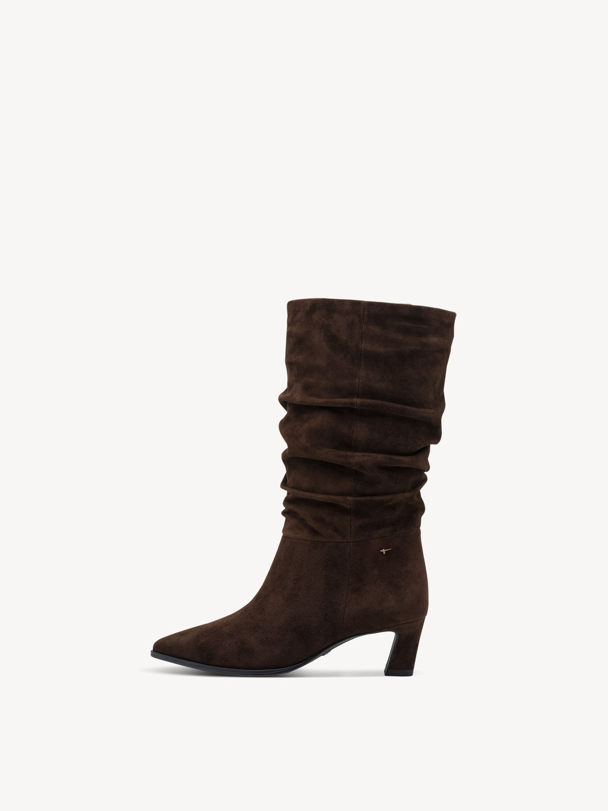 Tamaris Leather Stiletto Ankle Boots in Mocca