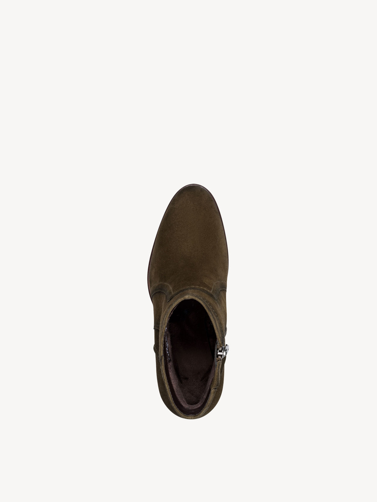 Tamaris Leather Ankle Boots in Olive