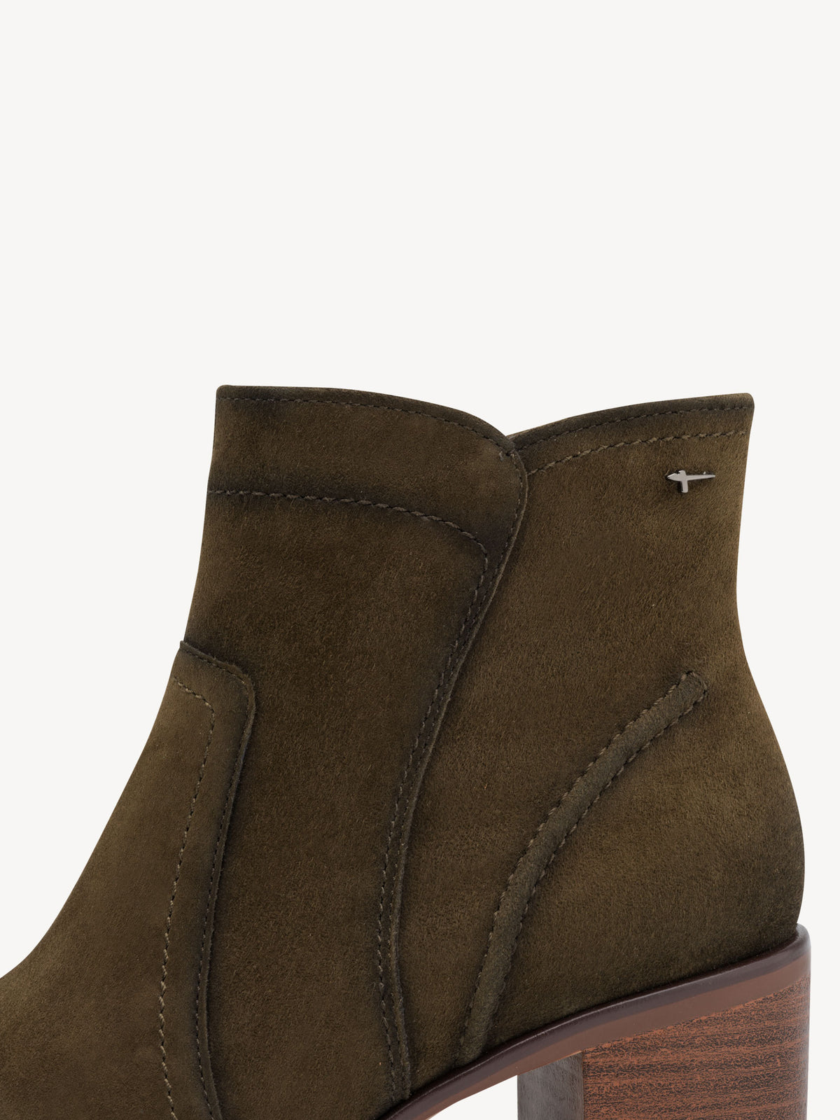 Tamaris Leather Ankle Boots in Olive