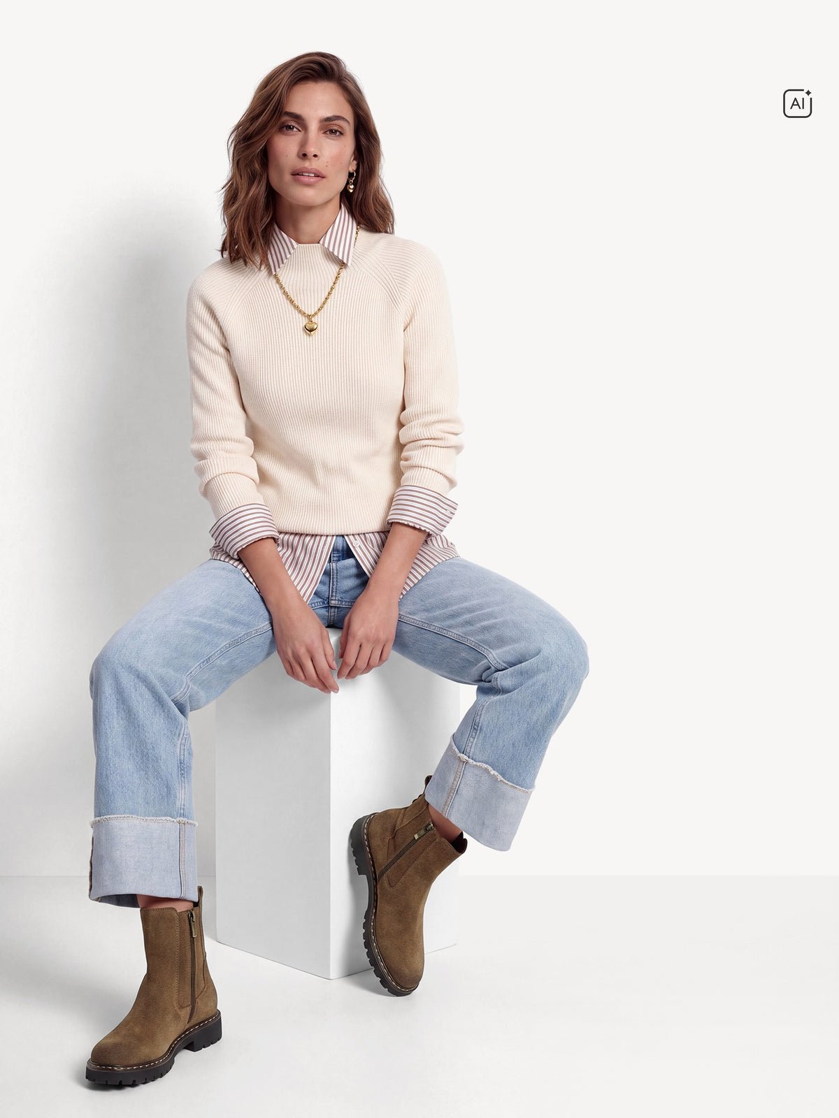Tamaris Leather Chelsea Boots in Camel