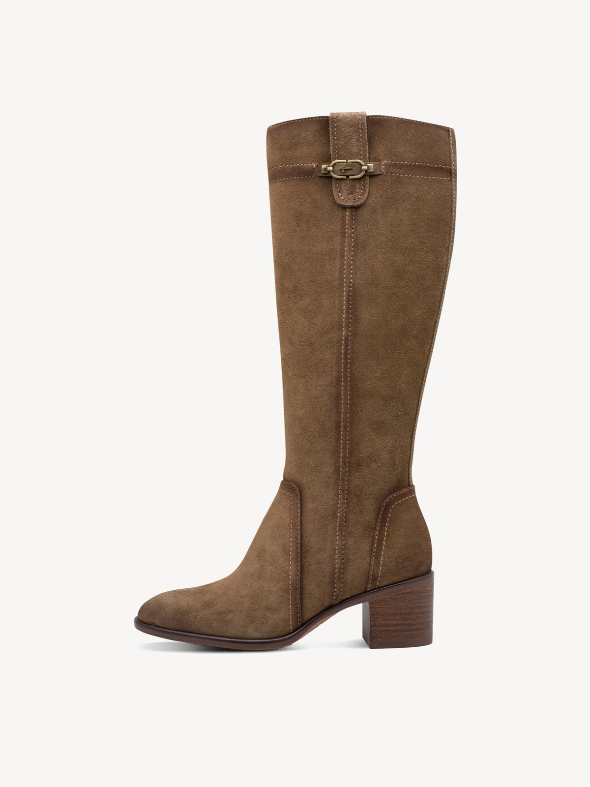 Tamaris Leather Knee High Boots in Camel