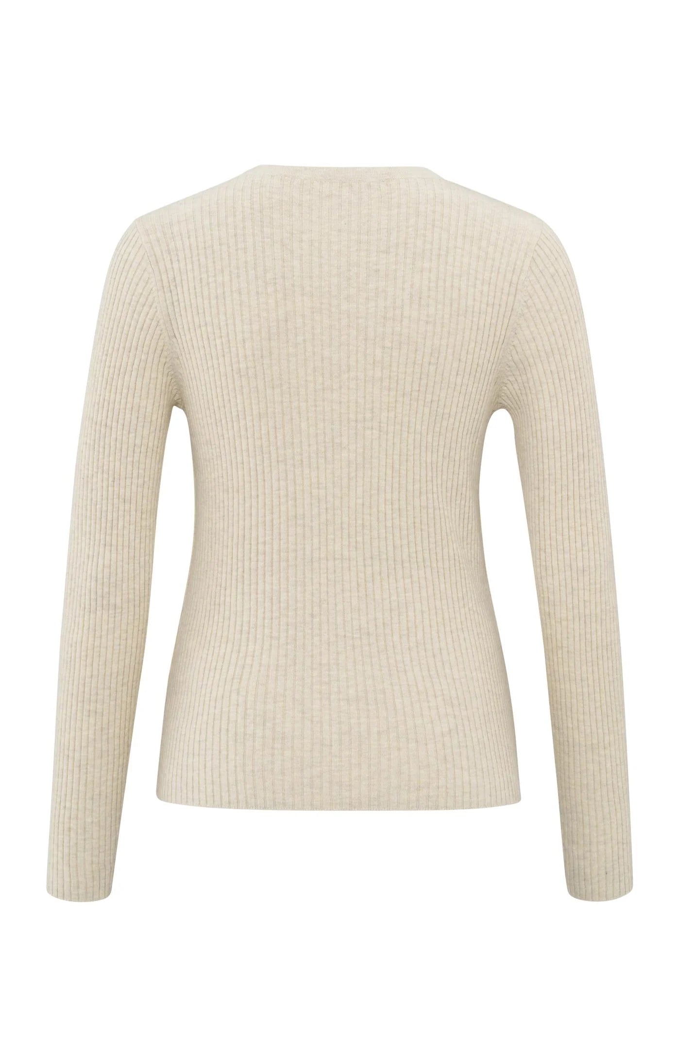 YAYA Ribbed Cardigan in Light Beige