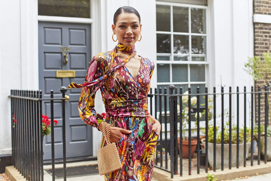 Faye Maxi Dress in Moonlight Gold Chocolate