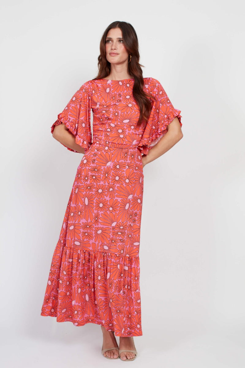 Onjenu Gabriella Dress in Daisy Pink