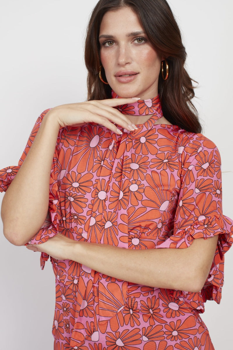 Onjenu Gabriella Dress in Daisy Pink