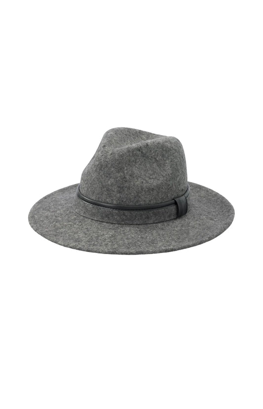 Wool Fedora Hat in Gray