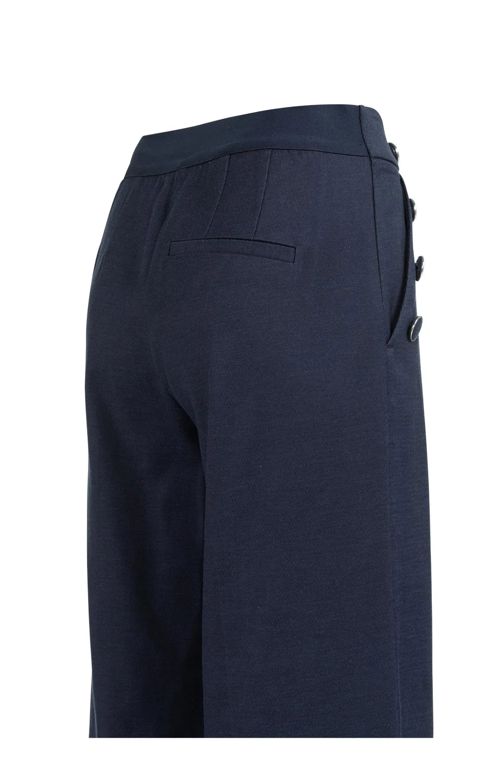 Yaya High Waist Trousers in Navy
