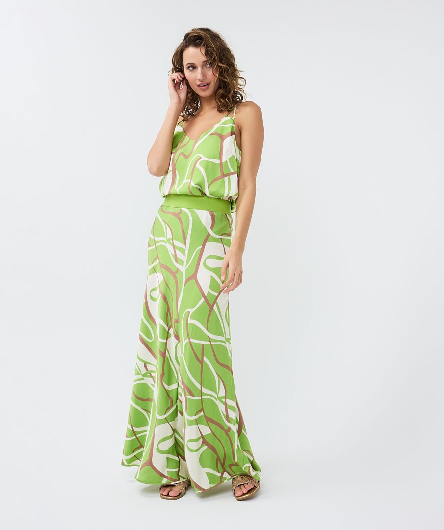 Maxi Skirt in Paradise Swirl