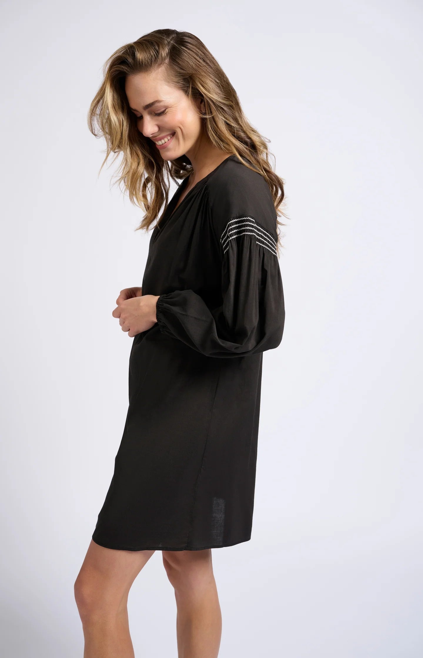 Kaftan Dress in Licorice Black