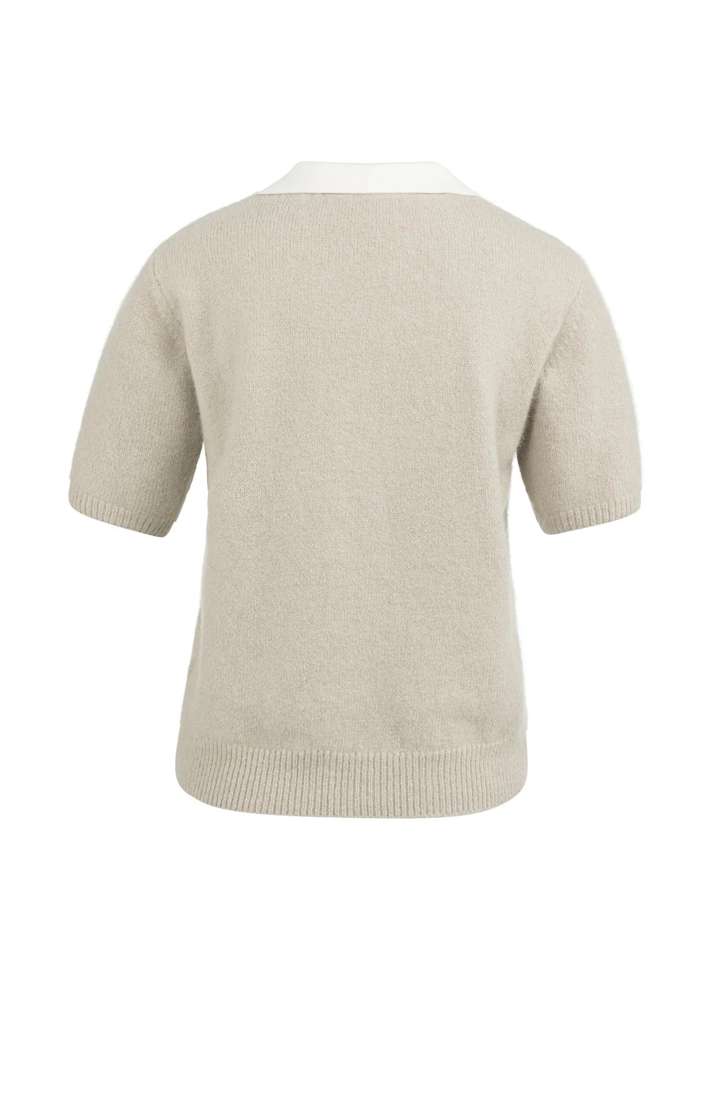 Yaya Contrast Collar Sweater in Mist Green
