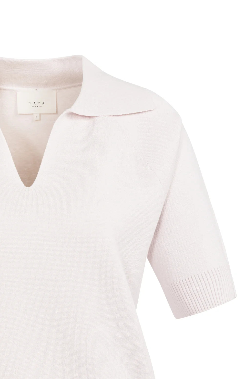 Yaya Knitted Sweater with Collar in Gray Lilac