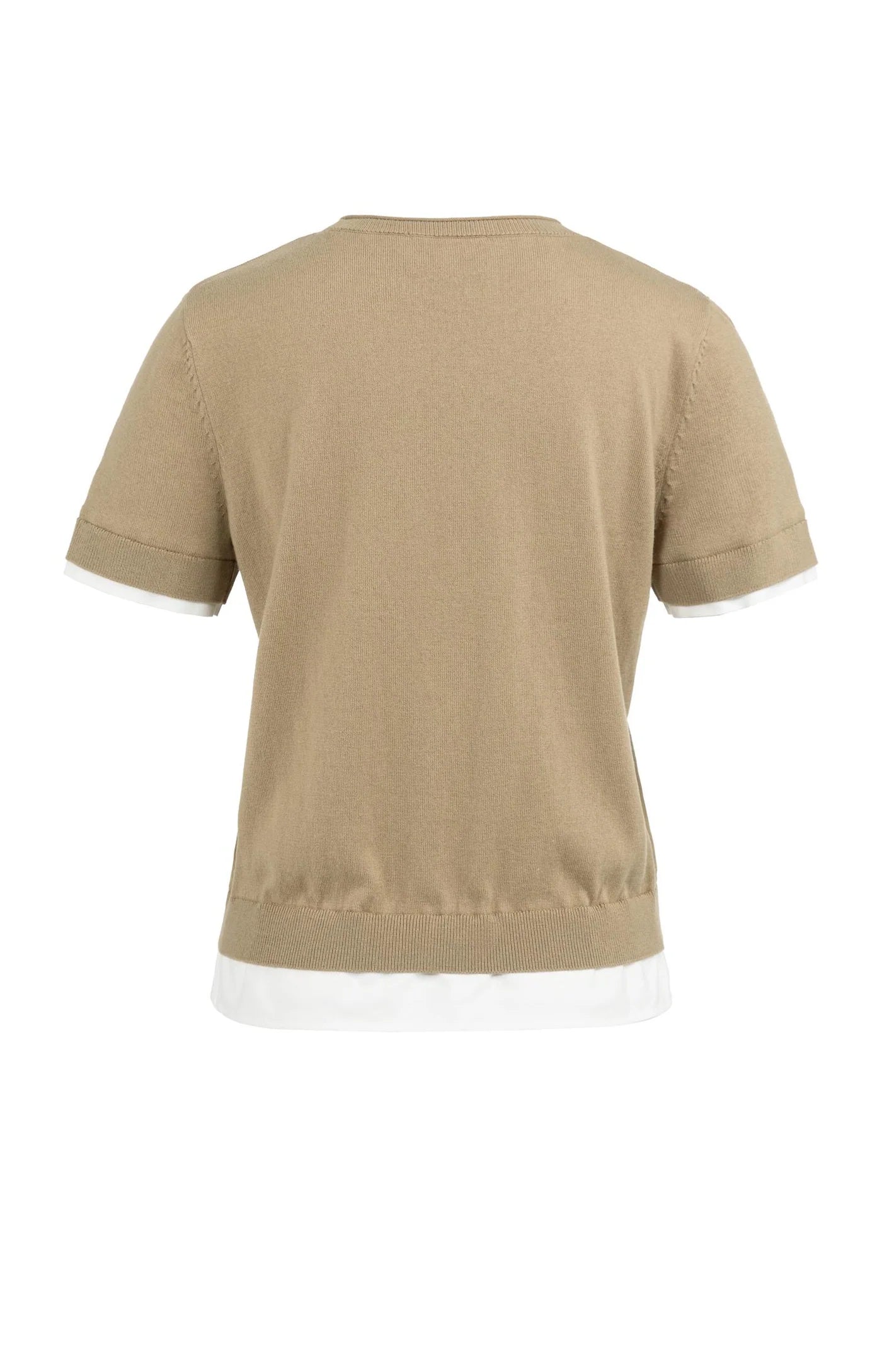 Yaya Layered Hem Top in Khaki