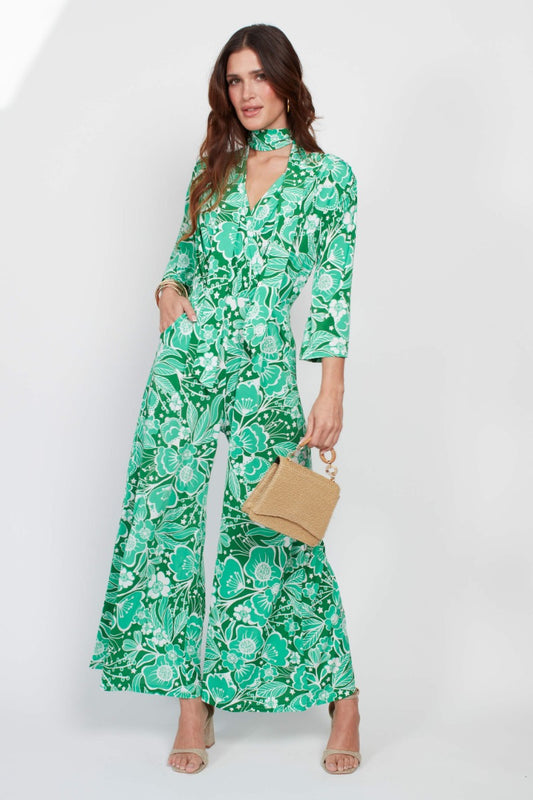 Onjenu Laurie Jumpsuit in Wildflower Green