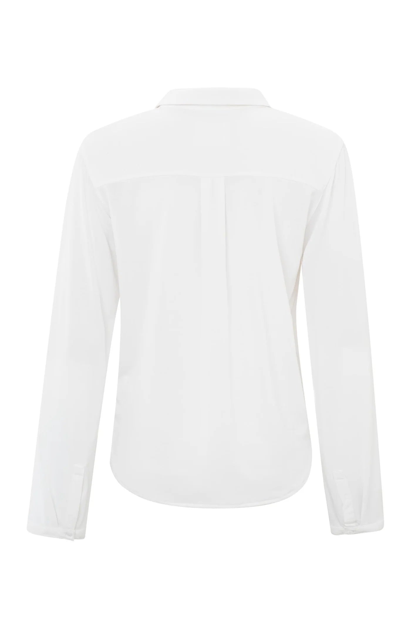 Long-sleeve Collared Shirt in Pure White