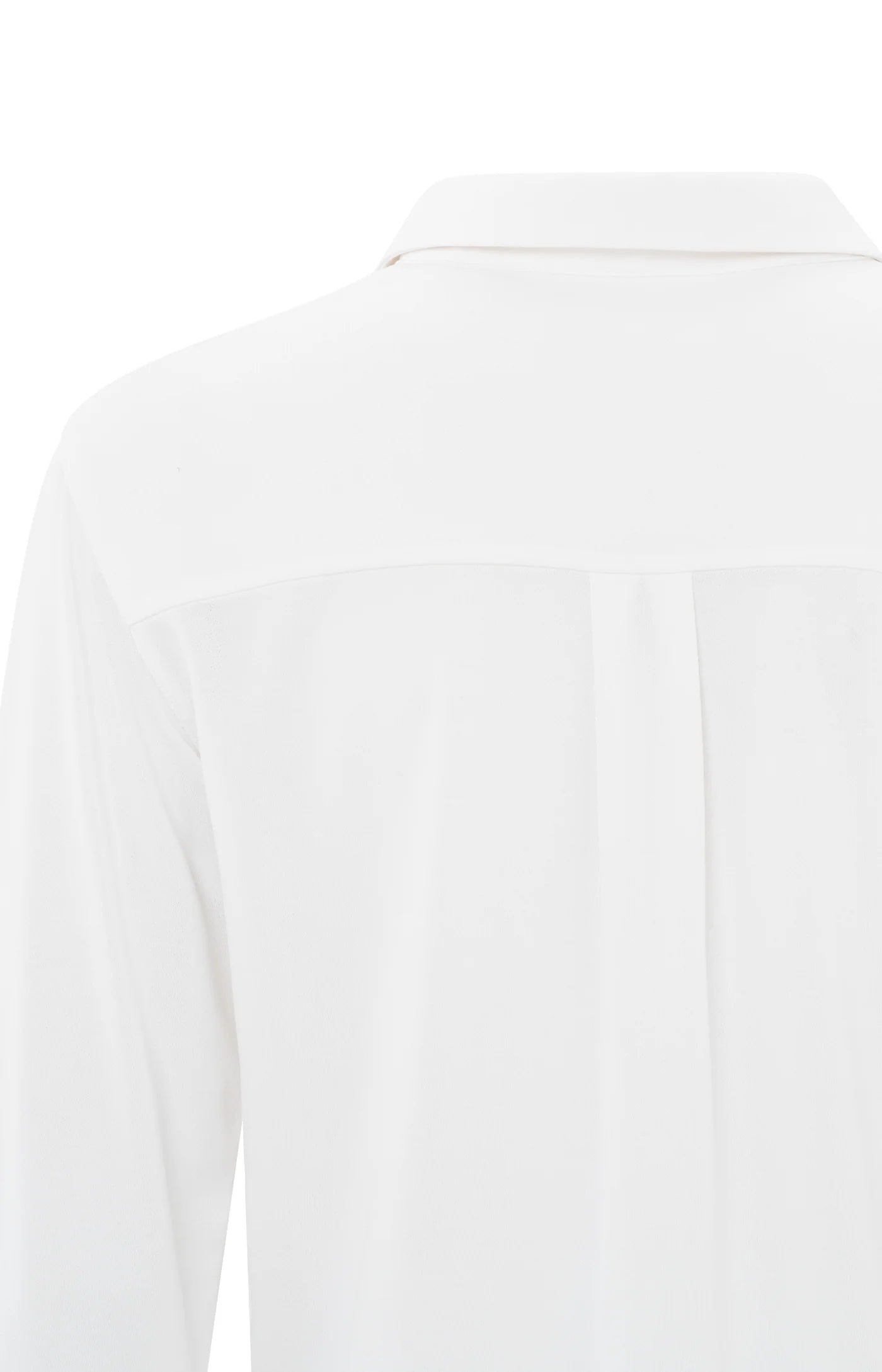 Long-sleeve Collared Shirt in Pure White