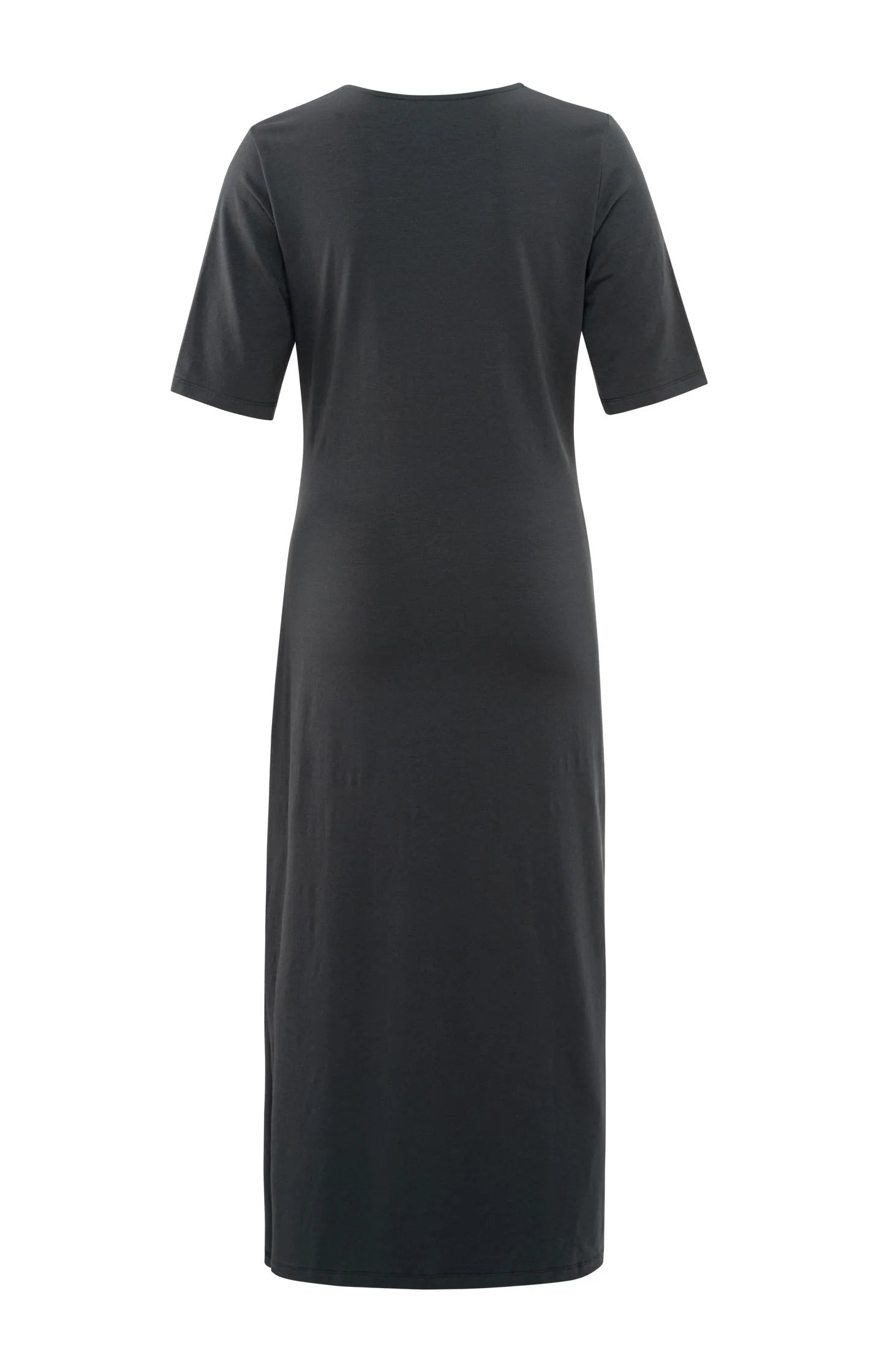 Short-sleeve Midi Dress in Anthracite