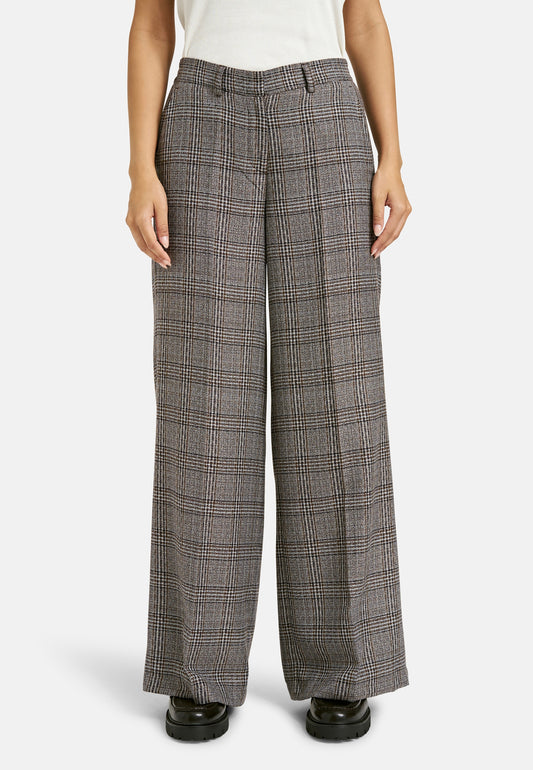 Milano Italy Wide Leg Trousers in Mink Print