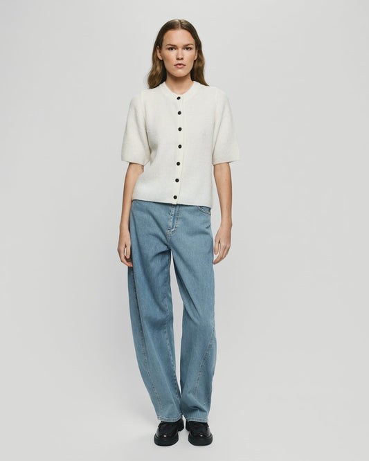 Moss Copenhagen Jinie Hope Cardigan in Egret