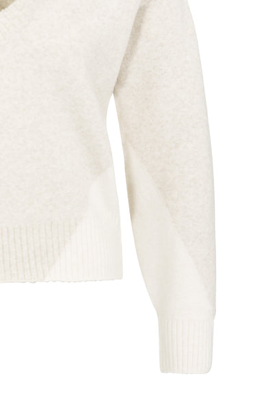 Yaya Sweater with Scarf Details in Heather