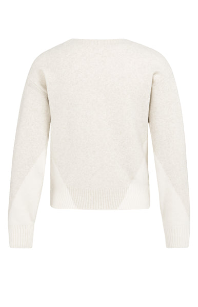 Yaya Sweater with Scarf Details in Heather