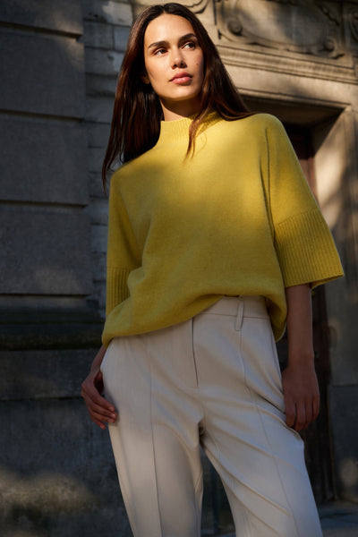 Yaya High-Neck Sweater in Moss Green