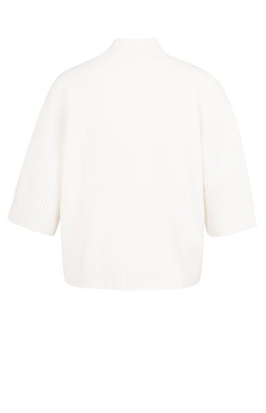 Yaya Mock neck Sweater in Snowfall White