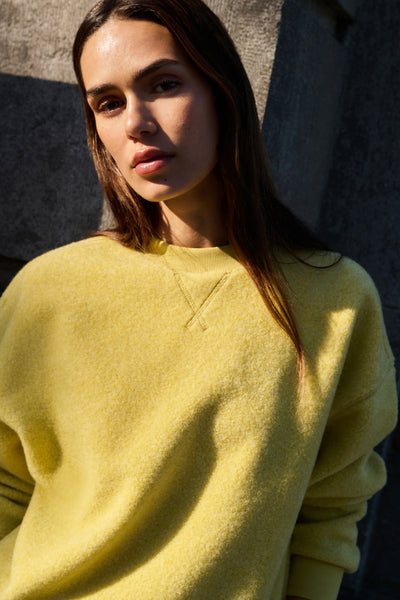 Yaya Round Neck Sweater in Moss Green