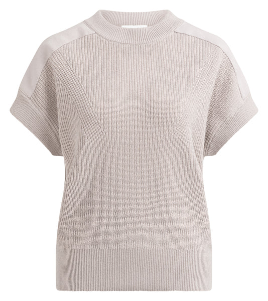 Yaya Sleeveless Knitted Top in Mauve