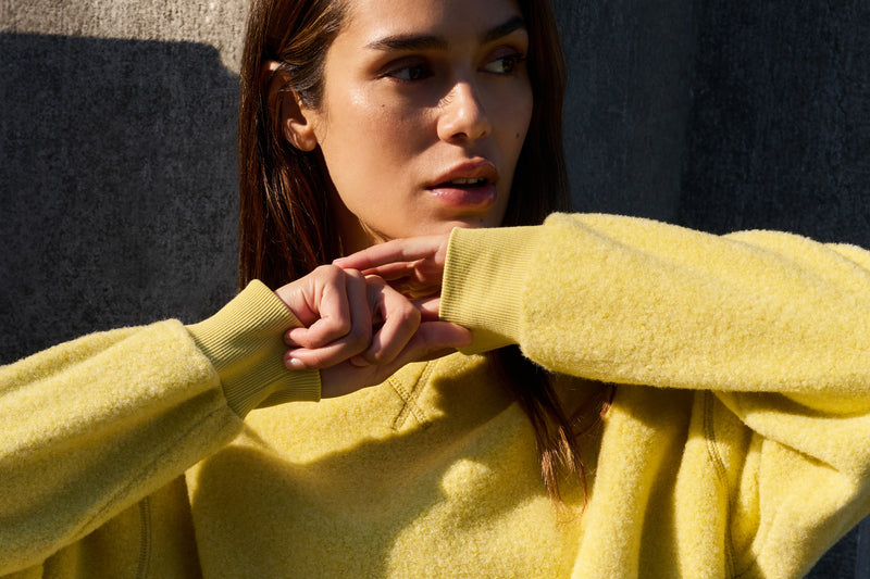 Yaya Round Neck Sweater in Moss Green