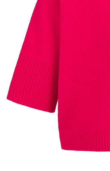 Yaya Mock Neck Sweater in Rose Red