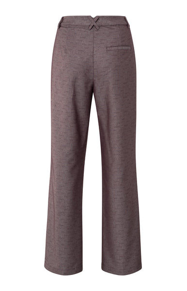 Yaya Wide Leg Woven Trousers in Fudge Purple