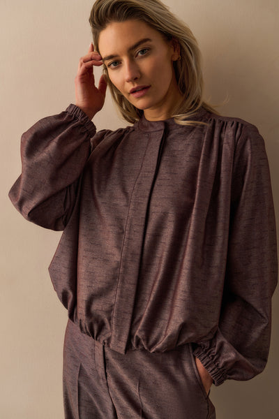 Yaya Blouse Jacket in Fudge Purple