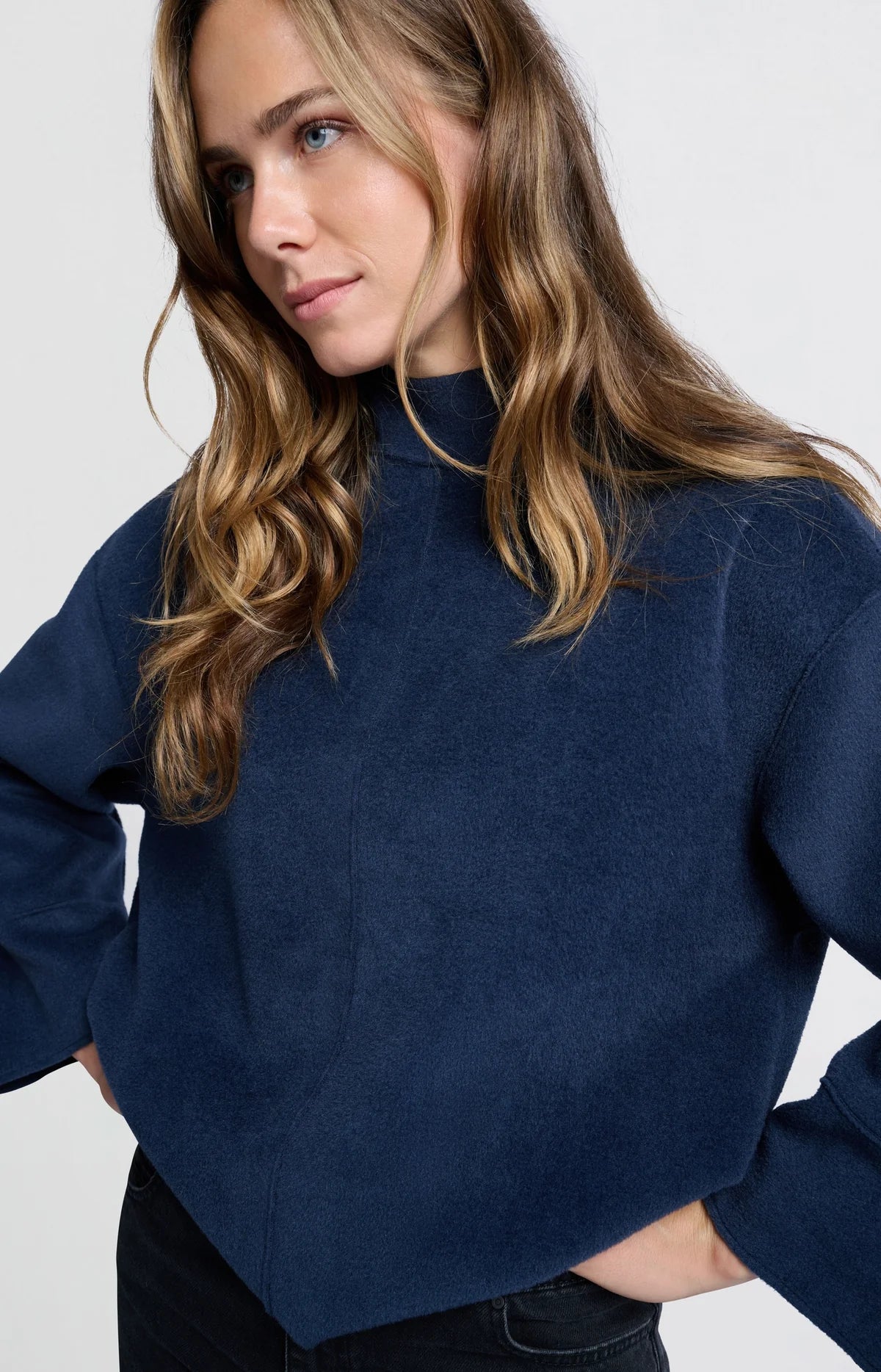 Oversized Sweater in Outer space Blue