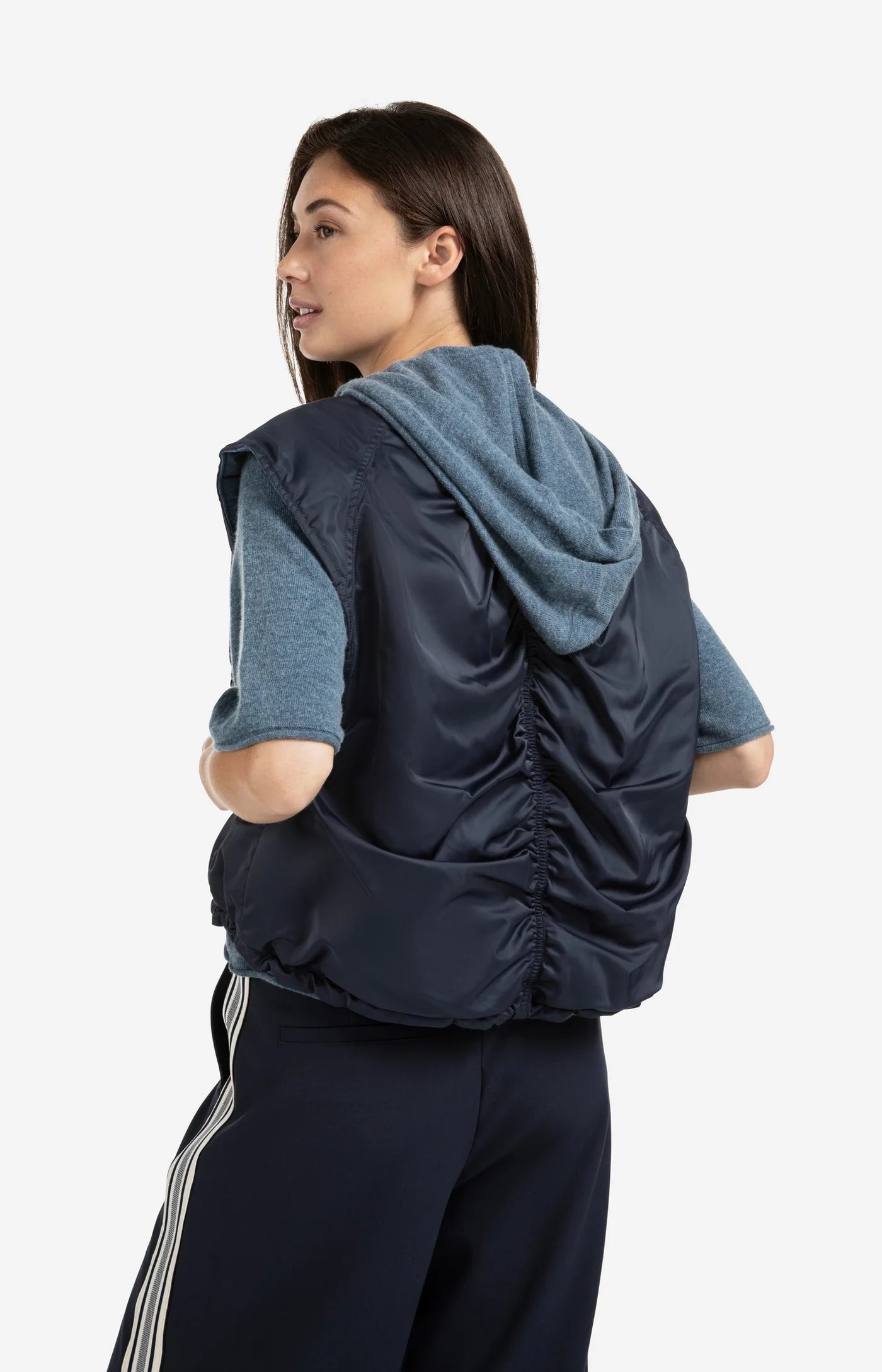 Yaya Reversible Bodywarmer in Inkwell Blue