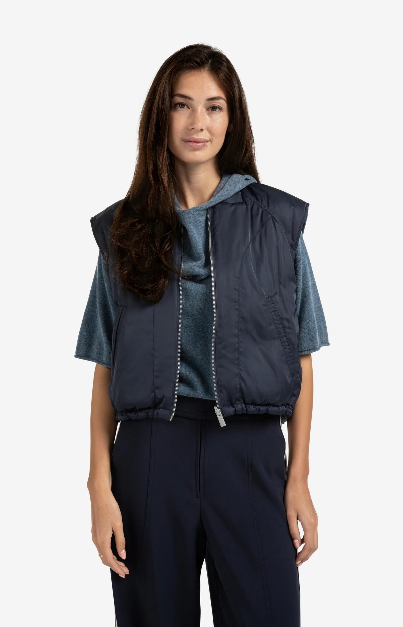 Yaya Reversible Bodywarmer in Inkwell Blue