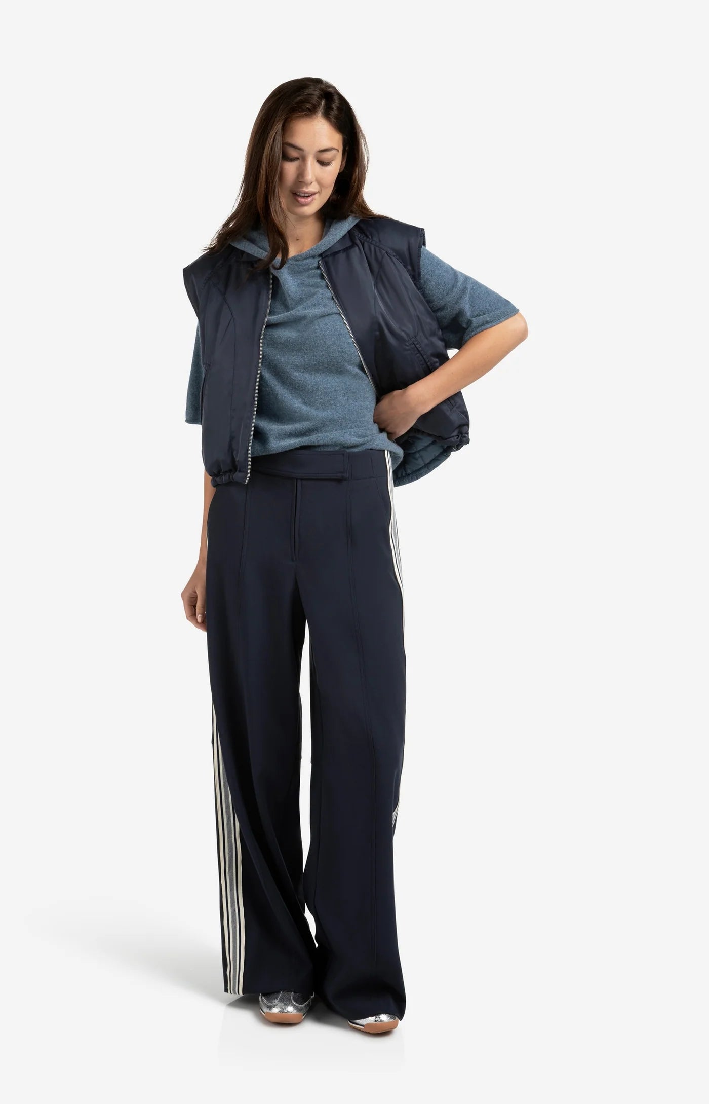 Yaya Reversible Bodywarmer in Inkwell Blue