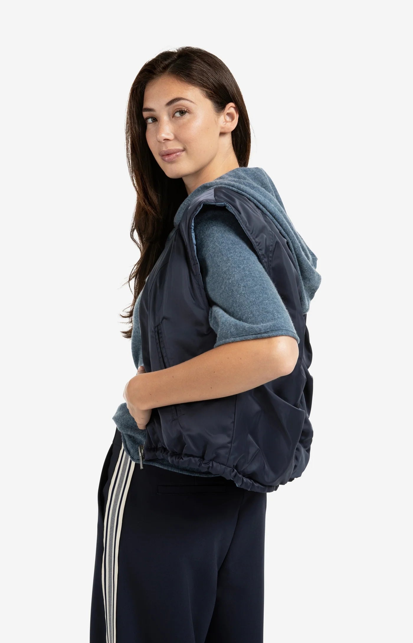 Yaya Reversible Bodywarmer in Inkwell Blue