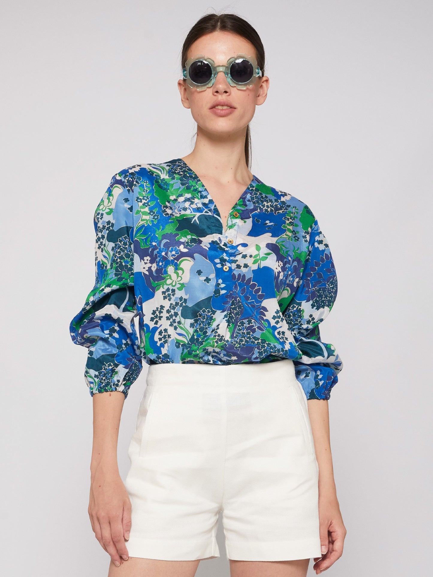 Ebba Shirt in Blue Blossom
