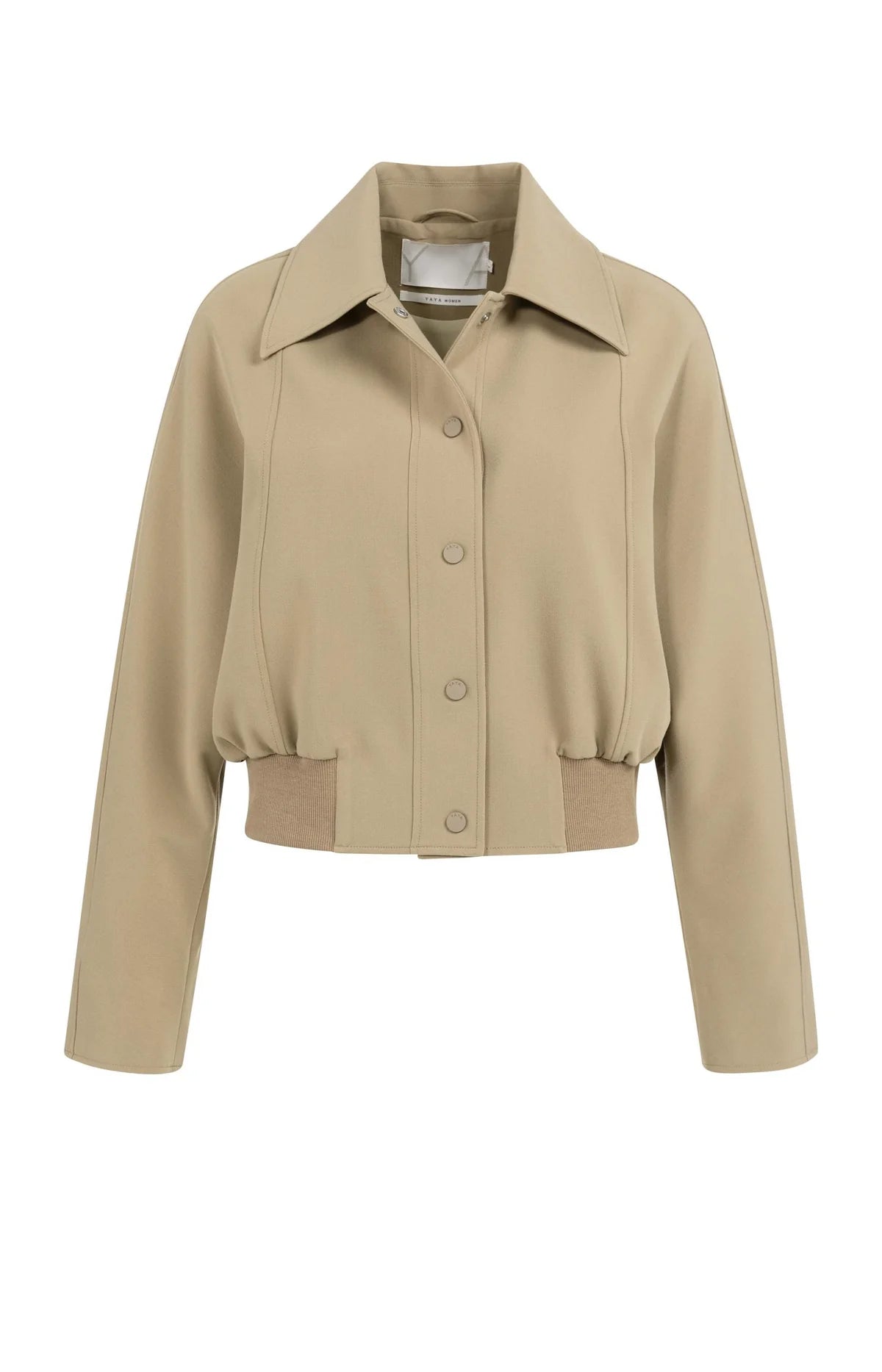 Yaya Short Oversized Jacket in Khaki Green