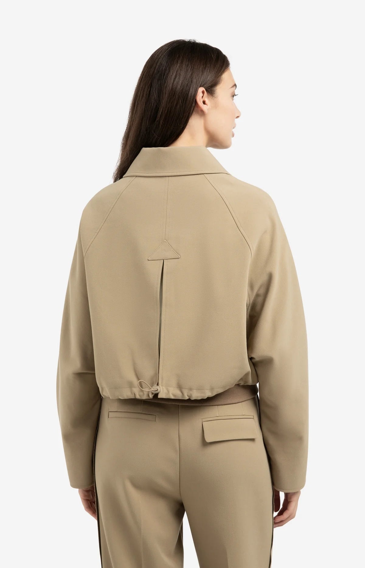 Yaya Short Oversized Jacket in Khaki Green