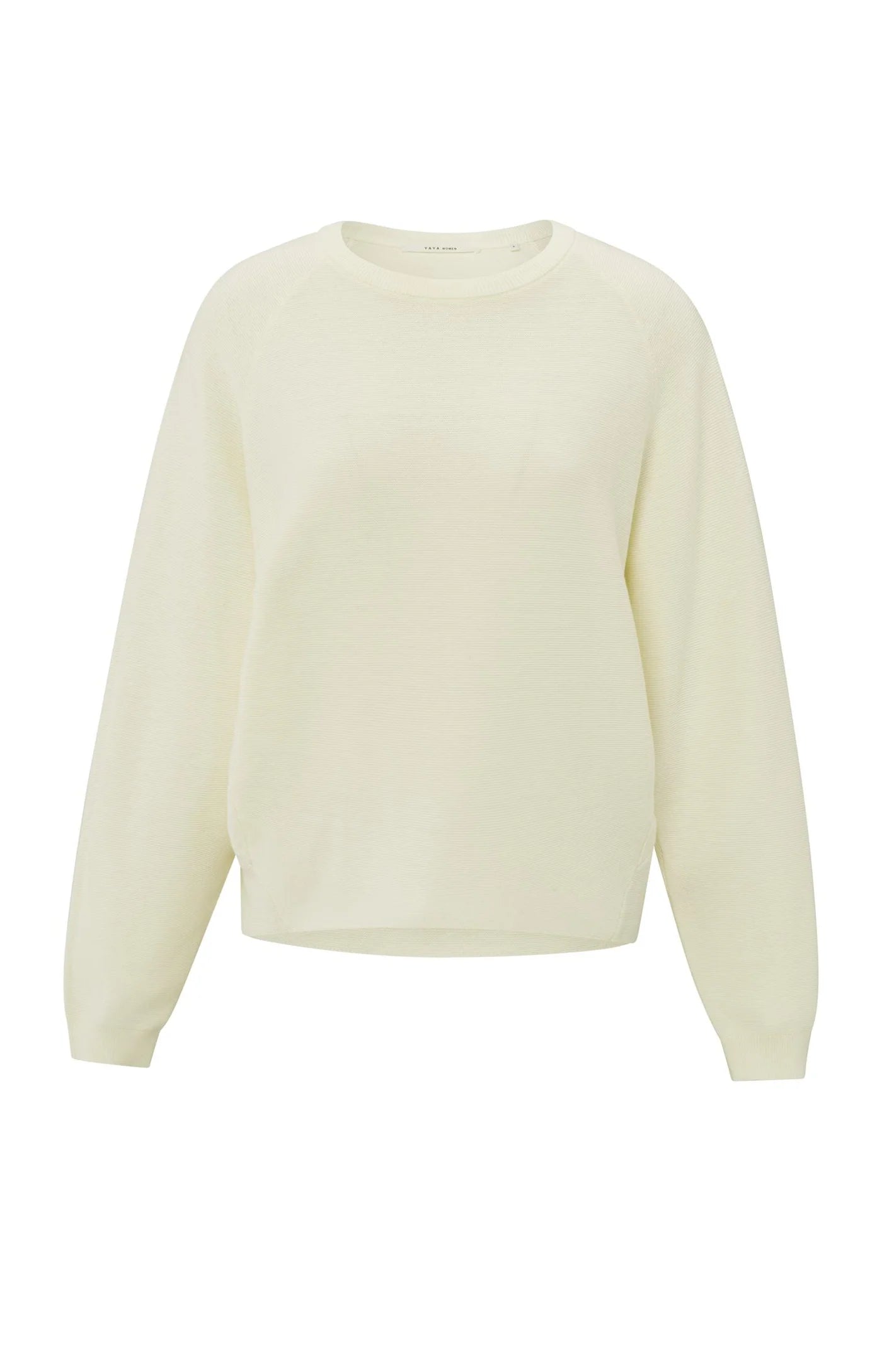 Yaya Soft Sweater with Seam Details in Off White