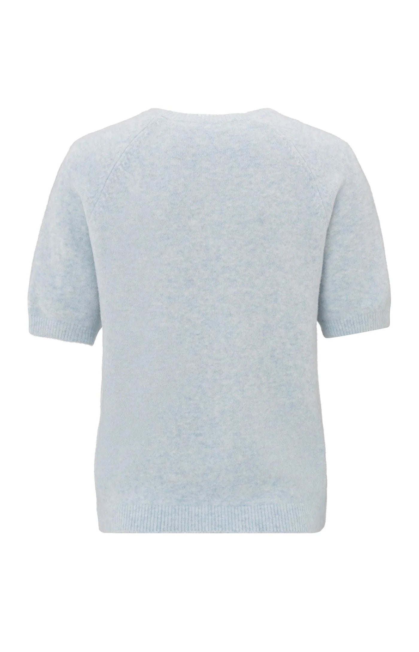 YAYA Short Sleeve Sweater in Blue Melange