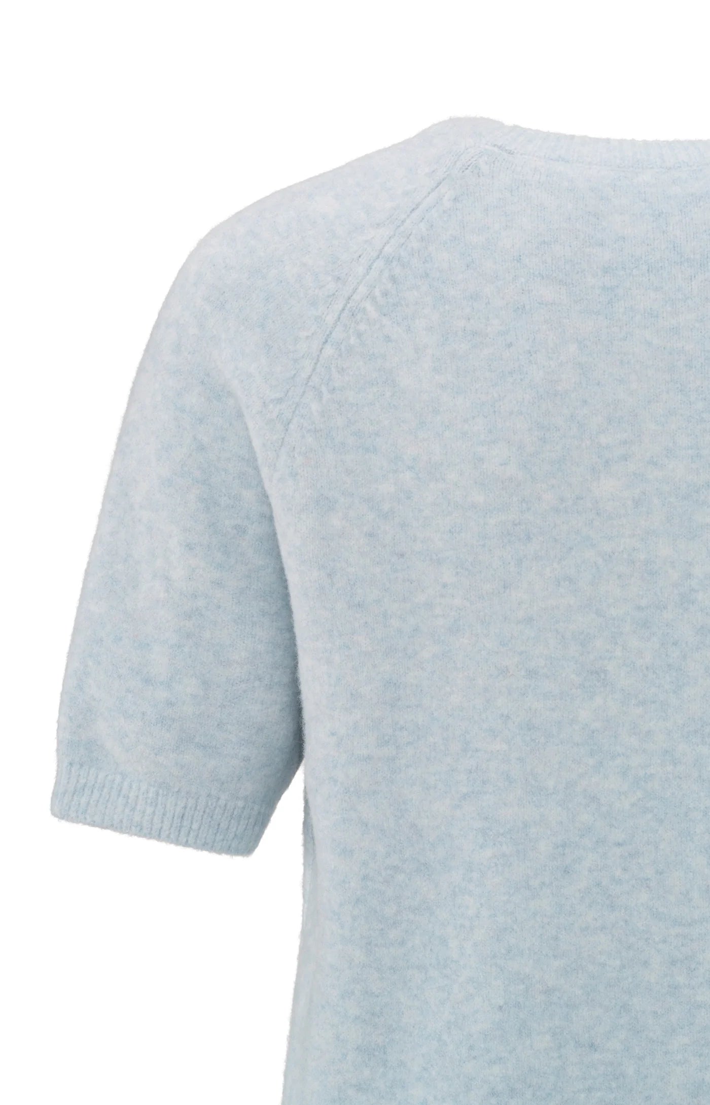 YAYA Short Sleeve Sweater in Blue Melange