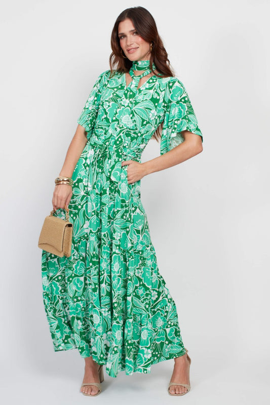 Onjenu Tilly Maxi Dress in Wildflower Green