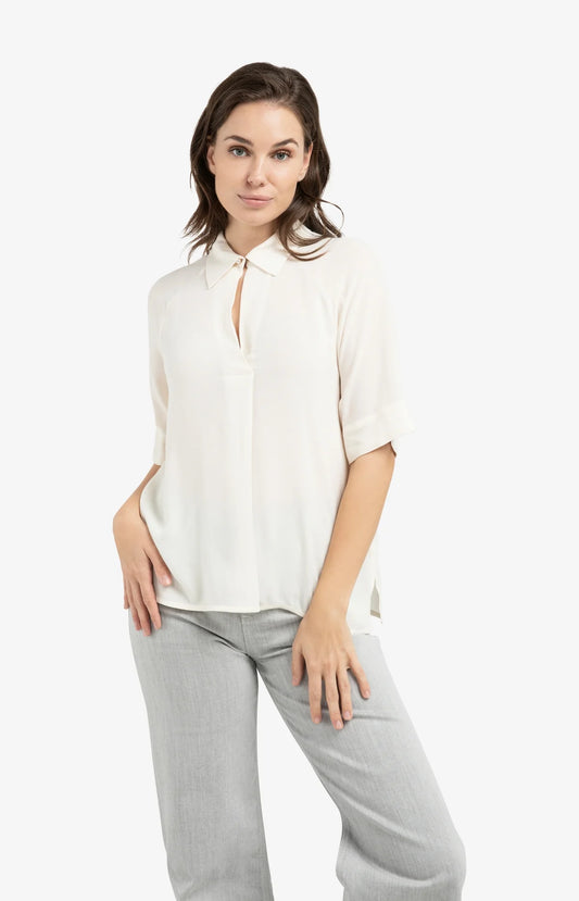 Yaya Top with Raglan Sleeves & Pearl Detail