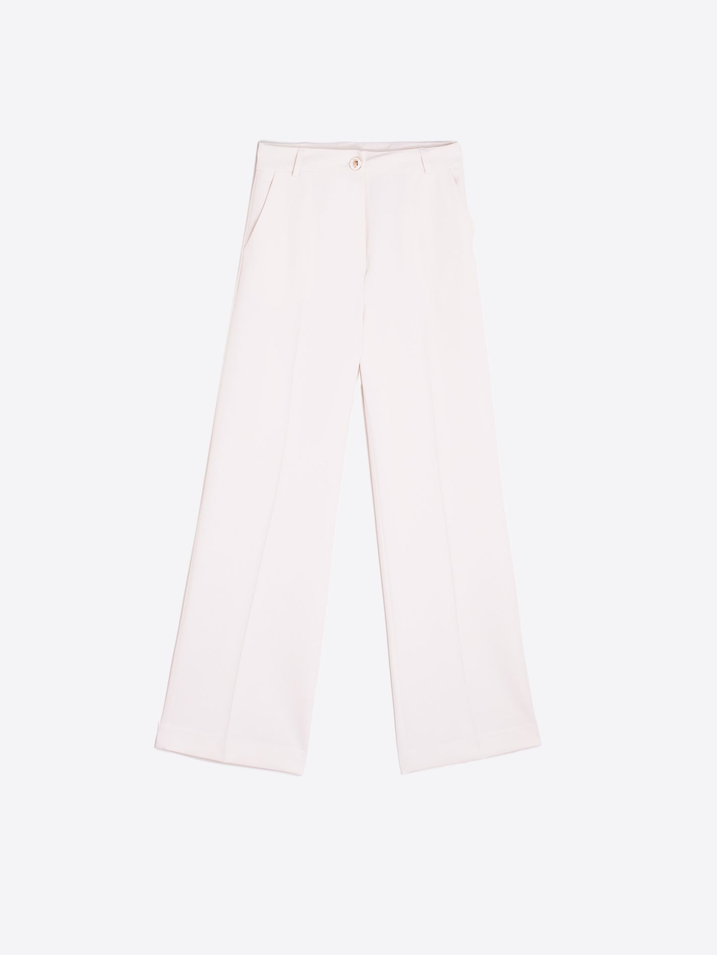 Milena Crep Trousers in Blanco