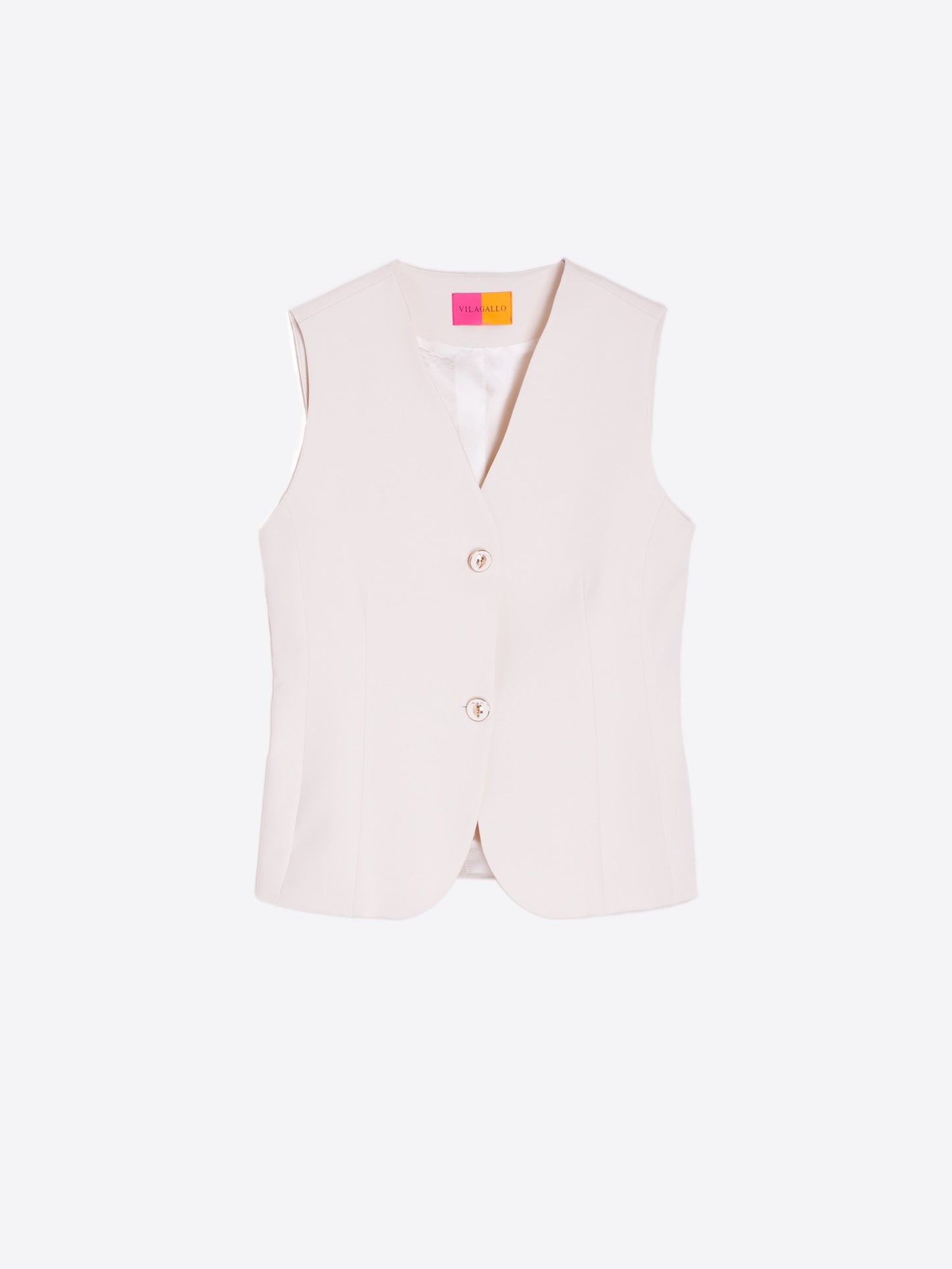 Eleanor Waistcoat in Crep Blanco